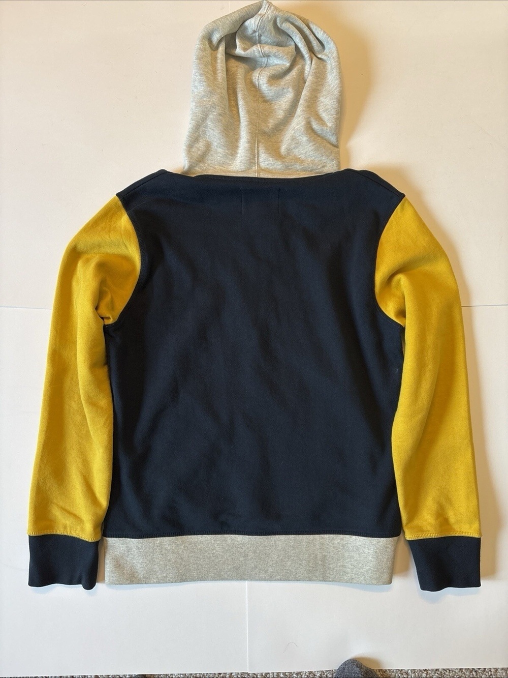 Jack & Jones Large L Navy Hoodie Yellow Light Gray Comfy Fit 7203011 Soft - Picture 13 of 15